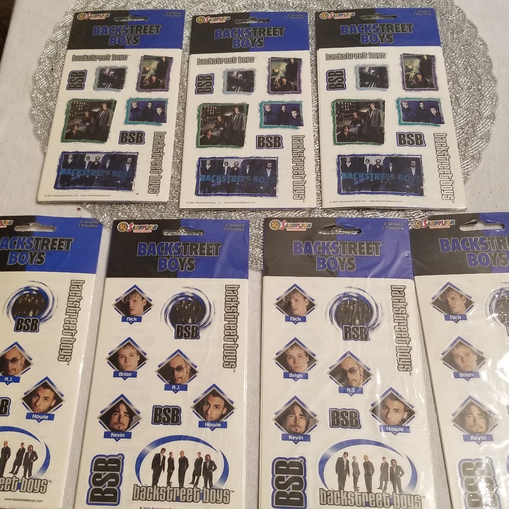 Backstreet boys collector stickers 2001